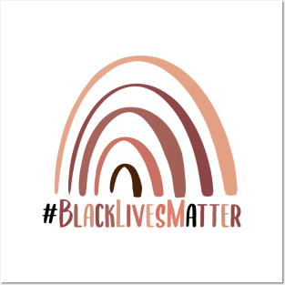 #BLACKLIVESMATTER black brown skin tone rainbow Posters and Art